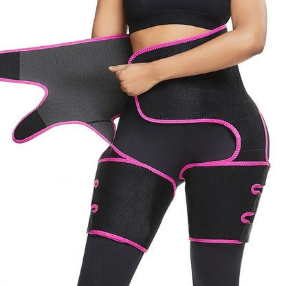 Women Sweat Slim Trimmer Thigh Double Strap Butt Lifter - Butt & Thigh Thermal Sculpting Belt