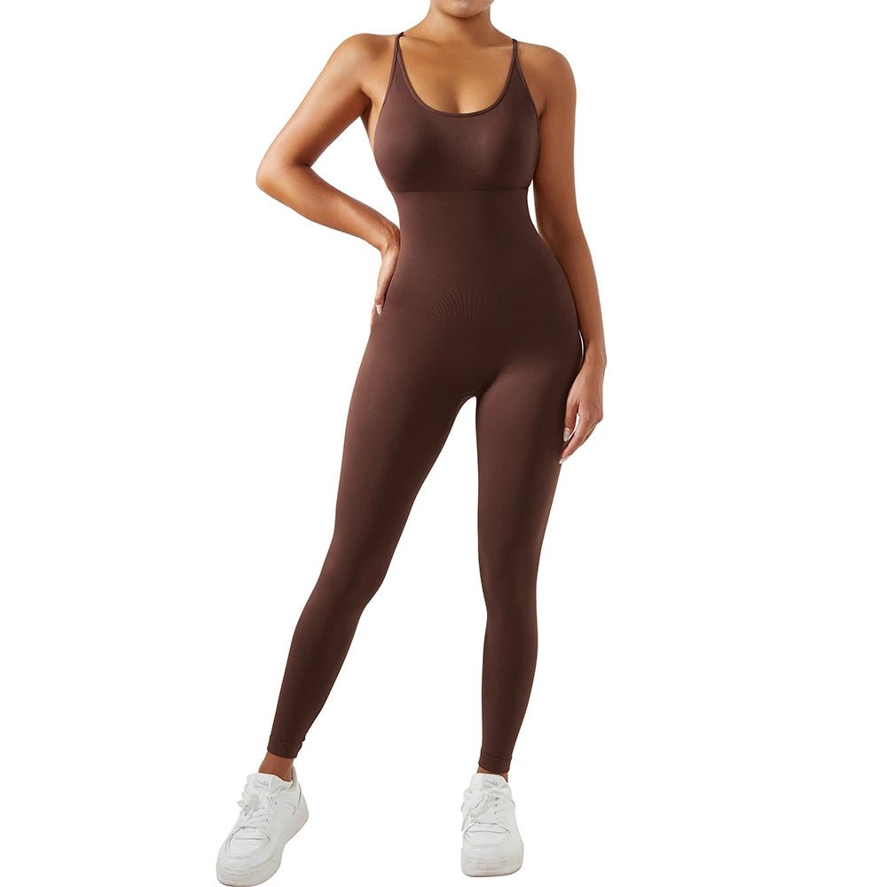 Women’s Bodycon Jumpsuit – Sleek Sleeveless All-in-One Fitness & Casual Activewear
