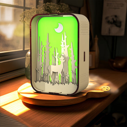 Carving Wood Table Lamp - Adult Night Lights for Bedroom