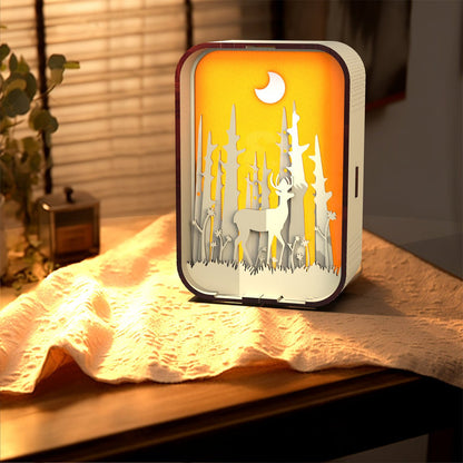 Carving Wood Table Lamp - Adult Night Lights for Bedroom