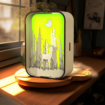 Carving Wood Table Lamp - Adult Night Lights for Bedroom