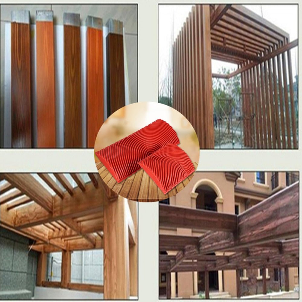 Wood Graining Tool - DIY Texture Roller Art Paint Brush for Home Decoration Painting Tools