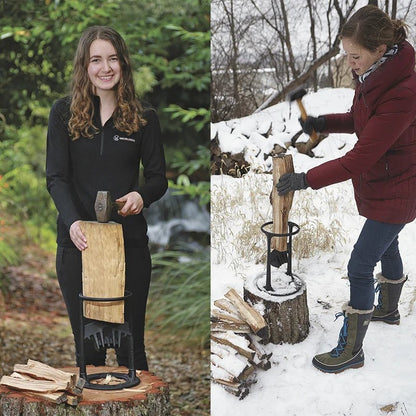 Wood Splitter - Sturdy Cast Steel Log Splitter Wedge