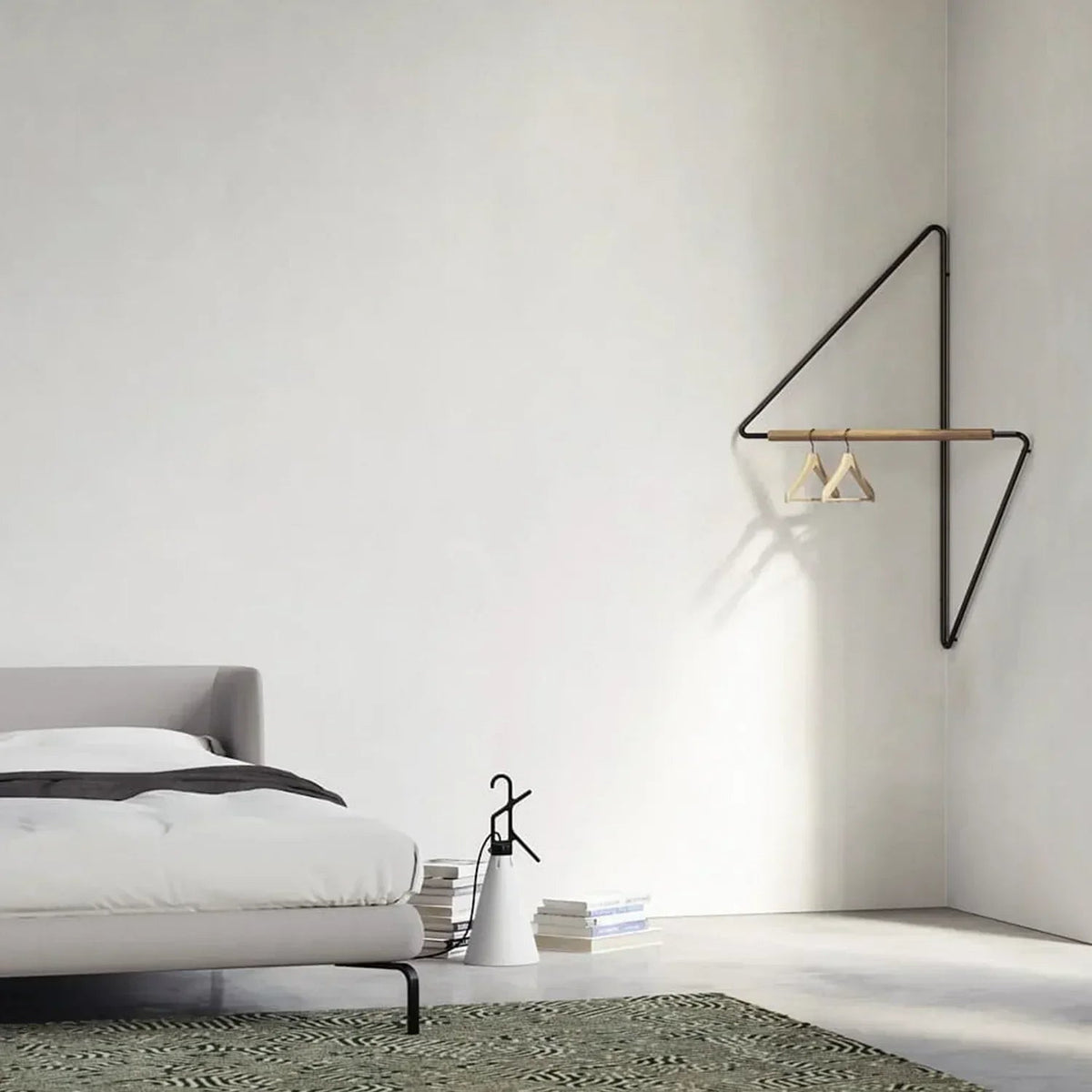 Wooden Corner Coat Hanger – Designer-Style Hanger for Elegant Organization (45x60cm)