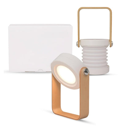 Wooden Handle Collapsible LED Lantern – Portable Rechargeable Night Light & Reading Lamp for Cozy Ambiance Anywhere