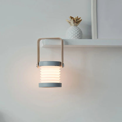 Wooden Handle Collapsible LED Lantern – Portable Rechargeable Night Light & Reading Lamp for Cozy Ambiance Anywhere