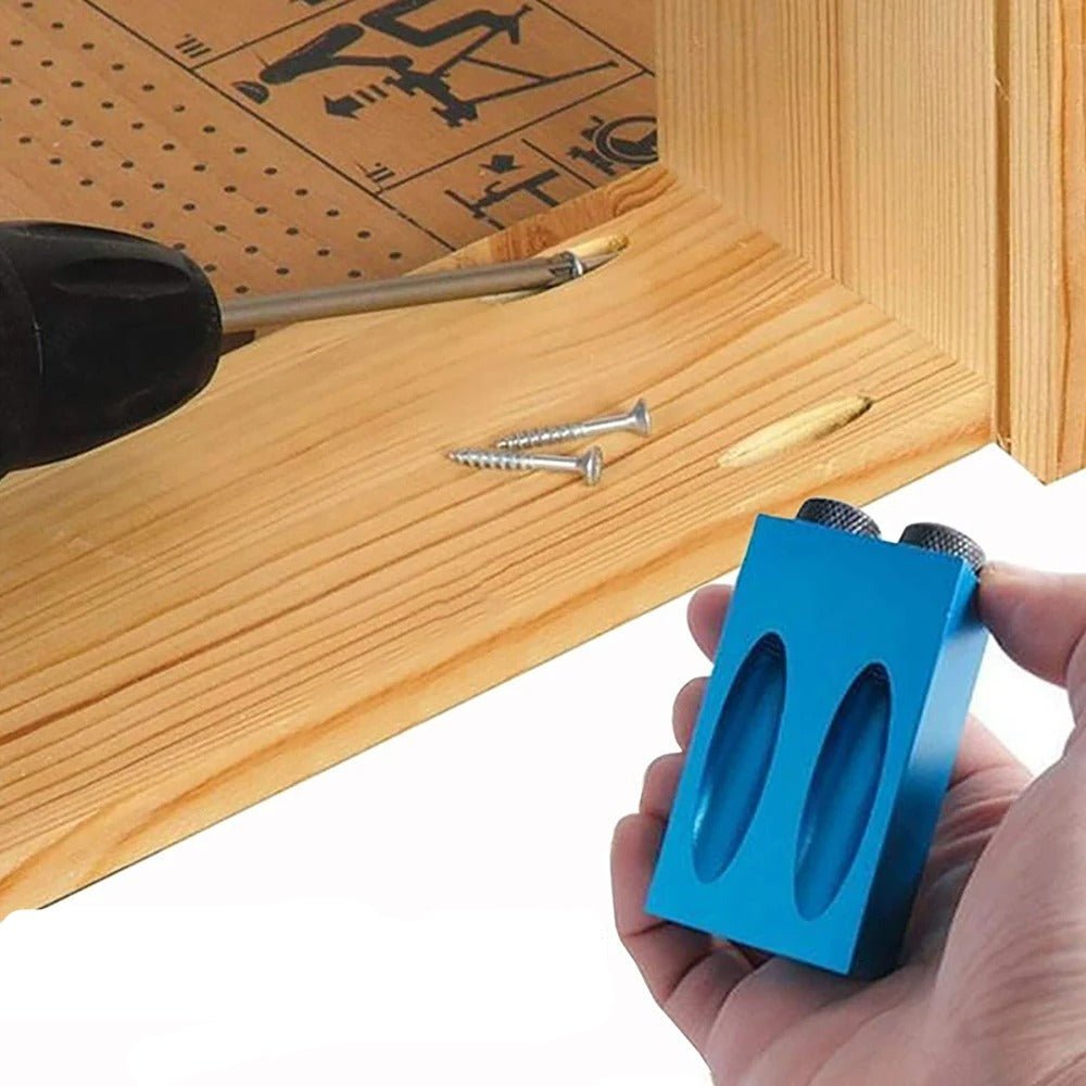 Woodworking Angle Drill Guide Tool Puncher Positioner - Increase Your Woodworking Efficiency with 15-Degree Pocket Hole Jig