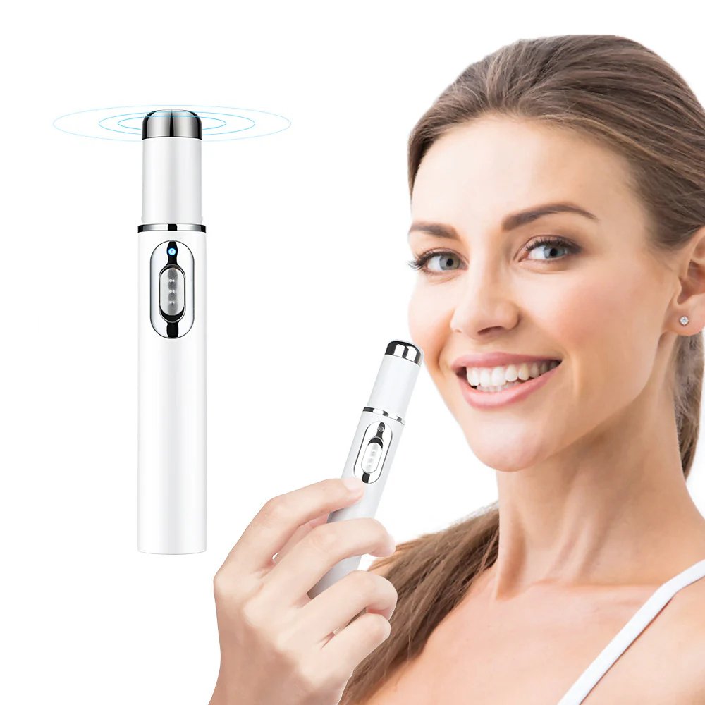 Pore Acne Scar Remover Light Therapy Blemish Treatment Pen - Skin Renew Photon Blue Light Therapy Pen