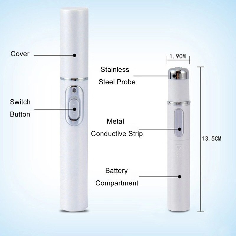 Pore Acne Scar Remover Light Therapy Blemish Treatment Pen - Skin Renew Photon Blue Light Therapy Pen