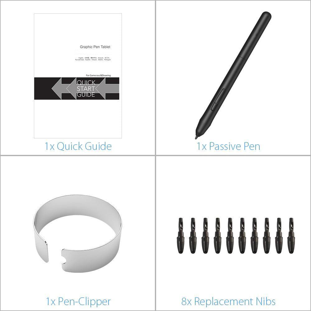 Digital Graphic Tablet for Drawing Painting with Battery-free Stylus
