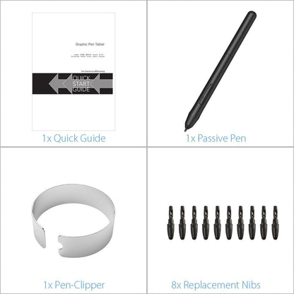 Digital Graphic Tablet for Drawing Painting with Battery-free Stylus