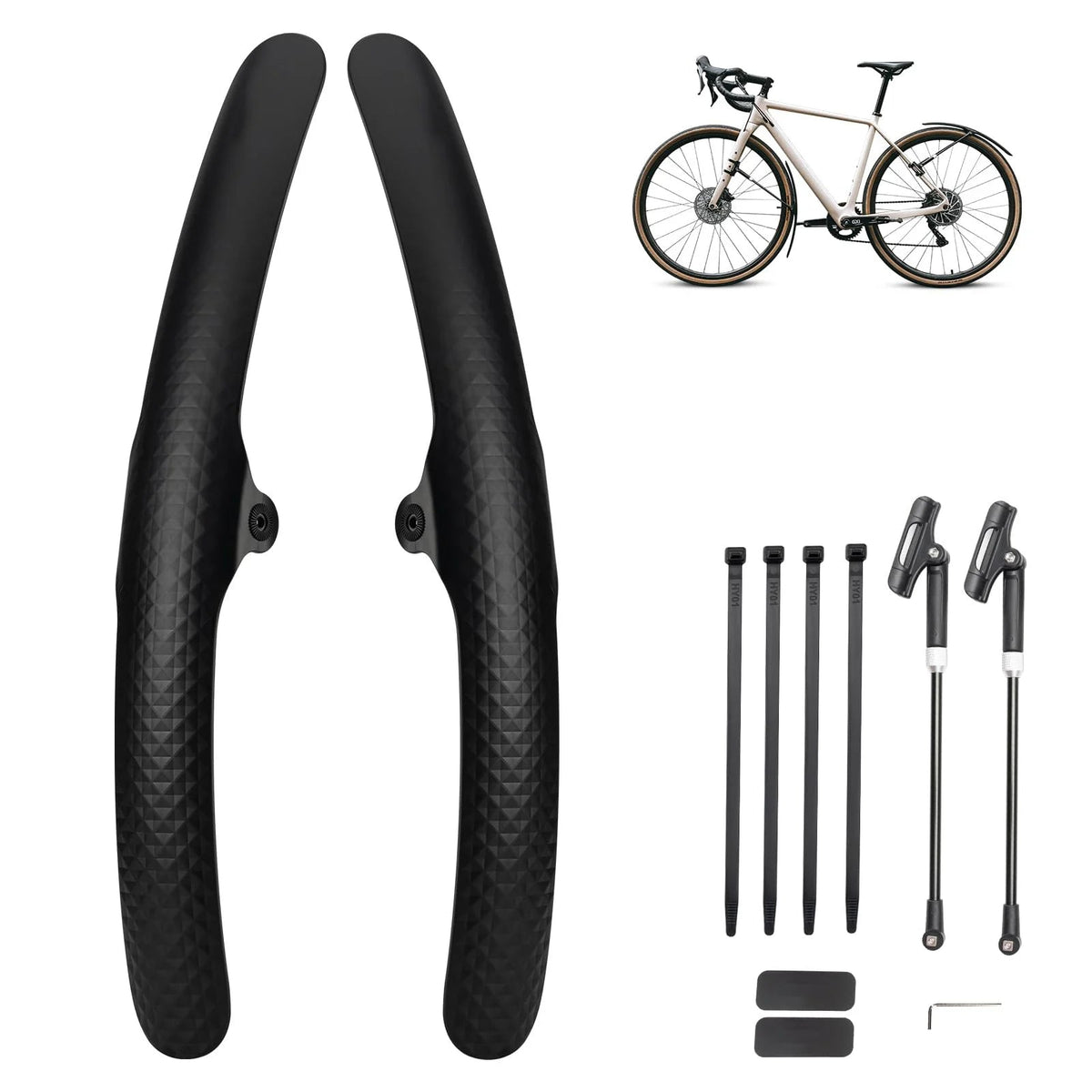 Road Bike & MTB Mudguard Fender – 700C Front and Rear Water Protection for Cleaner, Drier Cycling on Any Terrain