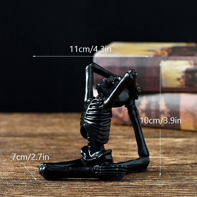 Yoga Skeleton Sculpture - Creative Human Skeleton Yoga Skull Resin Handicrafts