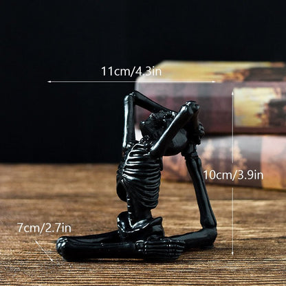 Yoga Skeleton Sculpture - Creative Human Skeleton Yoga Skull Resin Handicrafts