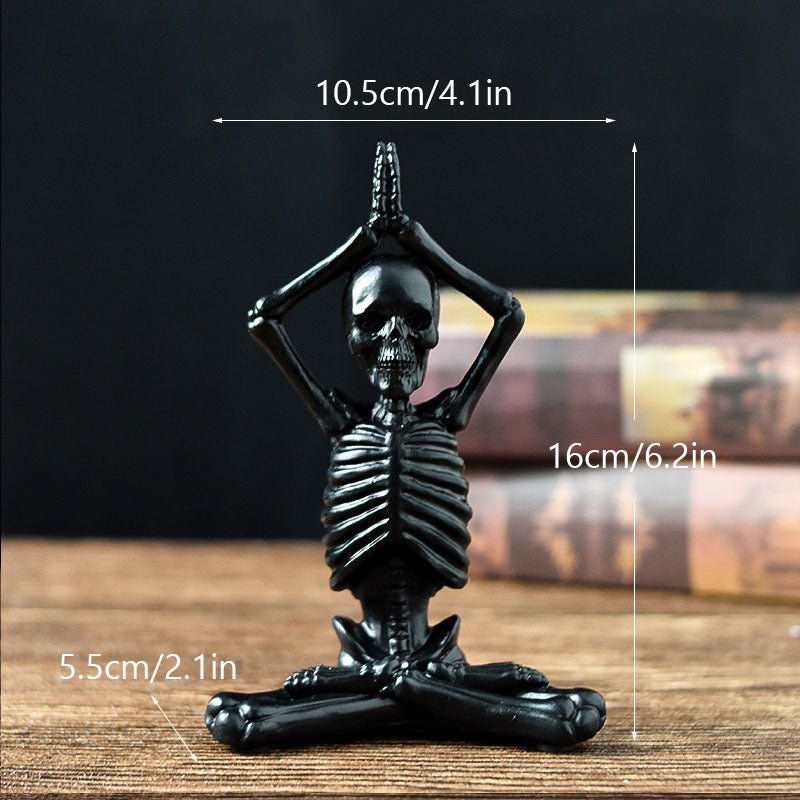 Yoga Skeleton Sculpture - Creative Human Skeleton Yoga Skull Resin Handicrafts