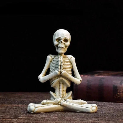 Yoga Skeleton Sculpture - Creative Human Skeleton Yoga Skull Resin Handicrafts
