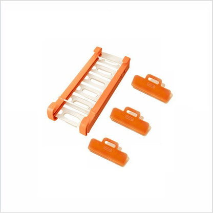Ziplock Slideout Fridge Organizer - Retractable Fresh-keeping Bag Hanging Storage Rack Zip Fresh Holder