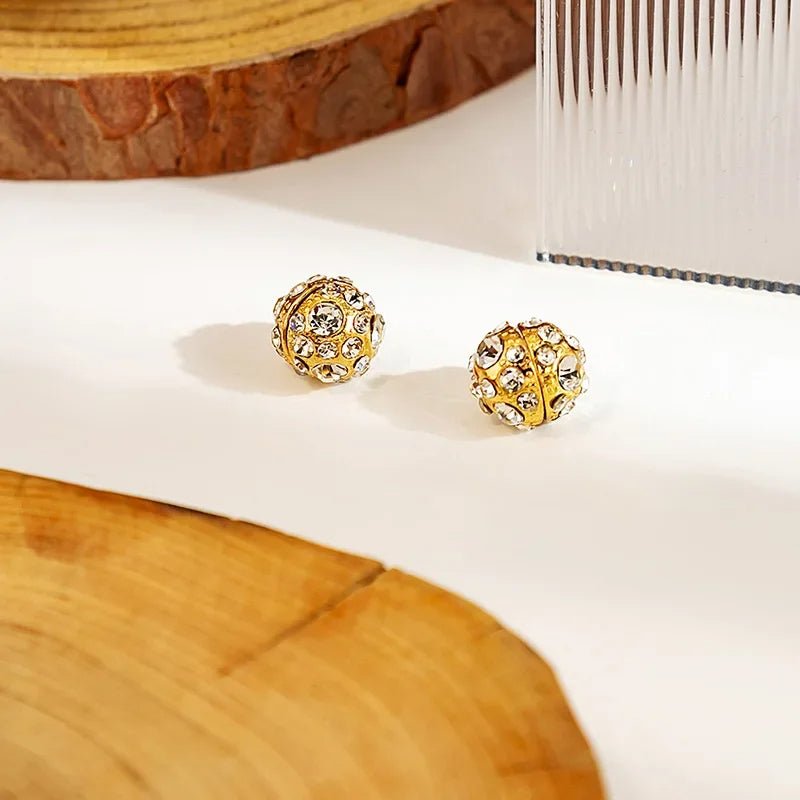 Zircon Crystal Weight Loss Magnetic Earrings – Therapeutic Slimming Clip-On Jewelry for Health and Glamour at Parties and Weddings