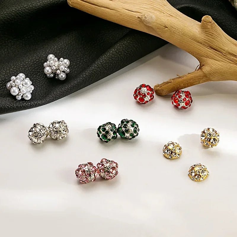 Zircon Crystal Weight Loss Magnetic Earrings – Therapeutic Slimming Clip-On Jewelry for Health and Glamour at Parties and Weddings