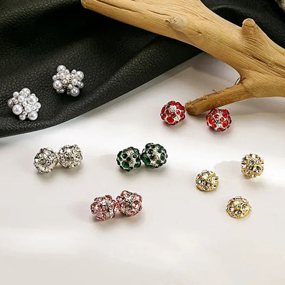 Zircon Crystal Weight Loss Magnetic Earrings – Therapeutic Slimming Clip-On Jewelry for Health and Glamour at Parties and Weddings