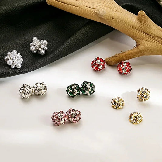 Zircon Crystal Weight Loss Magnetic Earrings – Therapeutic Slimming Clip-On Jewelry for Health and Glamour at Parties and Weddings