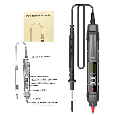 Smart Digital Multimeter Pen - Non-Contact Voltage Tester with 6000 Counts & Auto Range