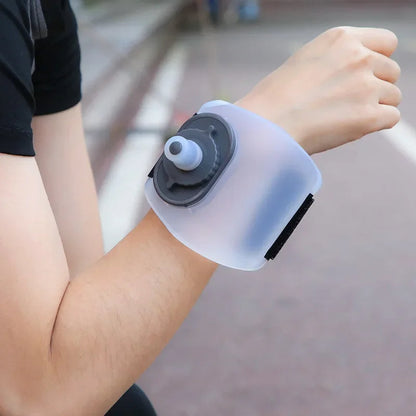 Wrist Water Bottle for Running – Hands-Free 7 oz Soft Silicone Flask with Strap