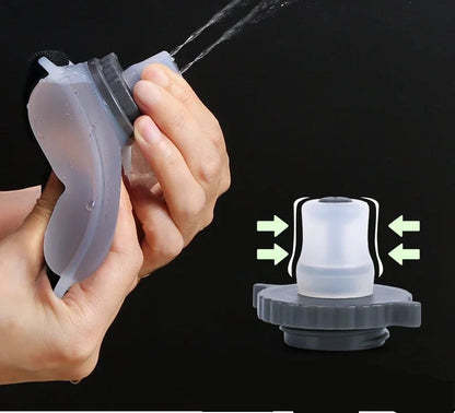 Wrist Water Bottle for Running – Hands-Free 7 oz Soft Silicone Flask with Strap